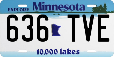 MN license plate 636TVE