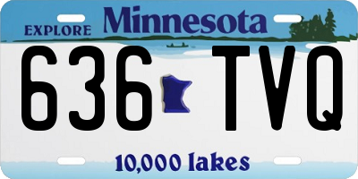 MN license plate 636TVQ