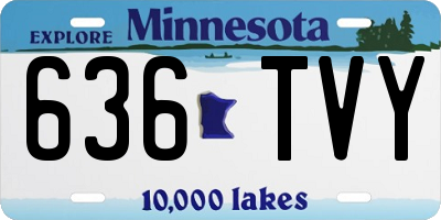 MN license plate 636TVY
