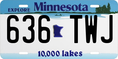 MN license plate 636TWJ