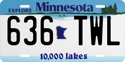 MN license plate 636TWL