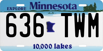 MN license plate 636TWM