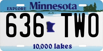 MN license plate 636TWO