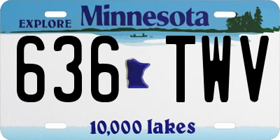 MN license plate 636TWV