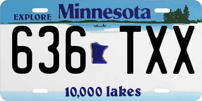 MN license plate 636TXX