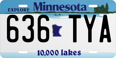 MN license plate 636TYA