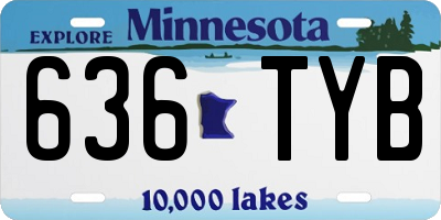 MN license plate 636TYB