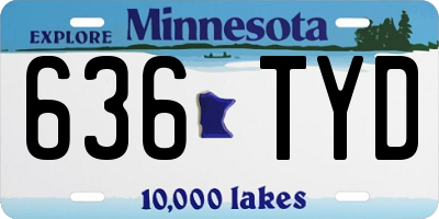 MN license plate 636TYD