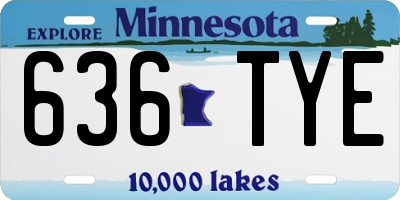 MN license plate 636TYE