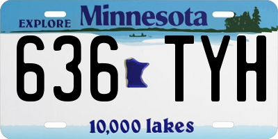 MN license plate 636TYH