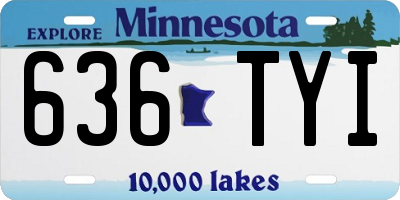 MN license plate 636TYI