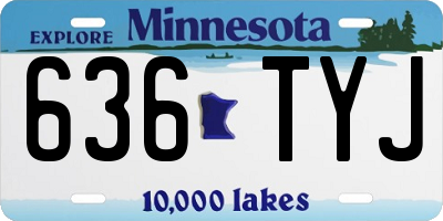 MN license plate 636TYJ