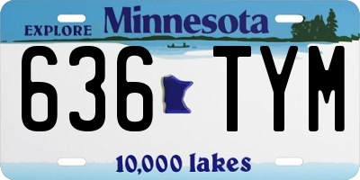 MN license plate 636TYM