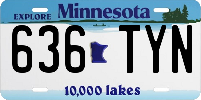 MN license plate 636TYN