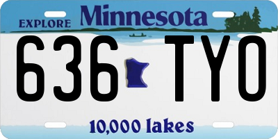MN license plate 636TYO