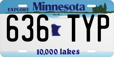 MN license plate 636TYP