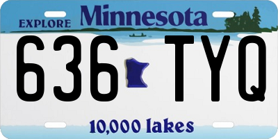 MN license plate 636TYQ