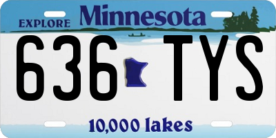 MN license plate 636TYS