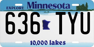 MN license plate 636TYU