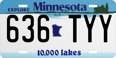 MN license plate 636TYY