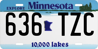 MN license plate 636TZC