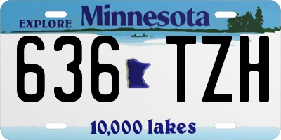 MN license plate 636TZH