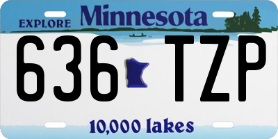 MN license plate 636TZP