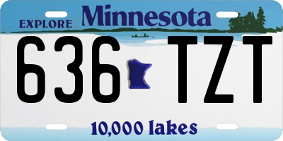 MN license plate 636TZT
