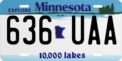 MN license plate 636UAA