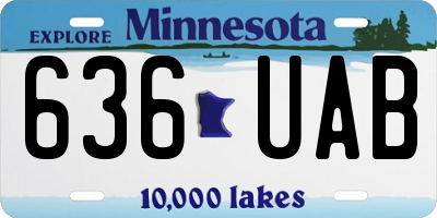 MN license plate 636UAB