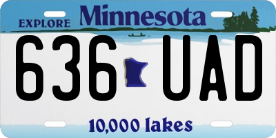 MN license plate 636UAD