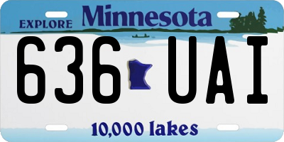 MN license plate 636UAI