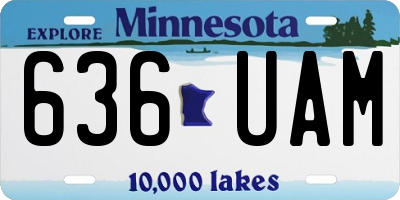 MN license plate 636UAM