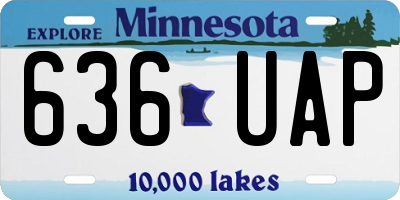 MN license plate 636UAP