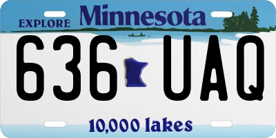 MN license plate 636UAQ