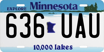 MN license plate 636UAU