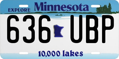 MN license plate 636UBP