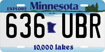 MN license plate 636UBR