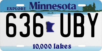 MN license plate 636UBY
