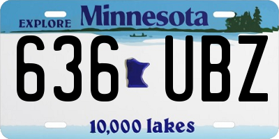 MN license plate 636UBZ