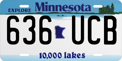 MN license plate 636UCB