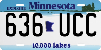 MN license plate 636UCC
