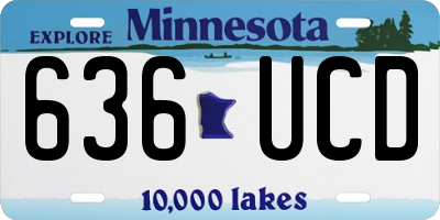 MN license plate 636UCD