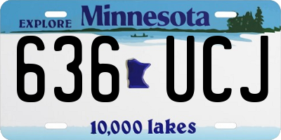 MN license plate 636UCJ