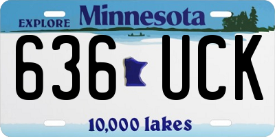 MN license plate 636UCK