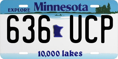 MN license plate 636UCP