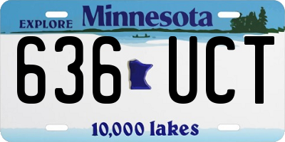 MN license plate 636UCT