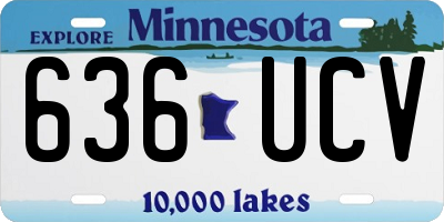 MN license plate 636UCV