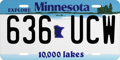 MN license plate 636UCW