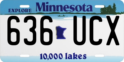 MN license plate 636UCX
